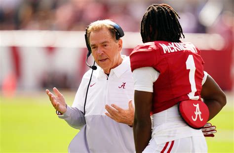 Less than two weeks out from a Rose Bowl matchup with Michigan, Alabama coach Nick Saban says he isnt concerned about the opposition stealing signs amid the programs scandal. . Nick saban reacts to potential michigan sign stealing from alabama
